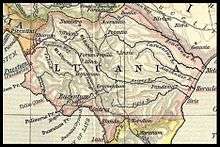 Multi-color map of northern Italy